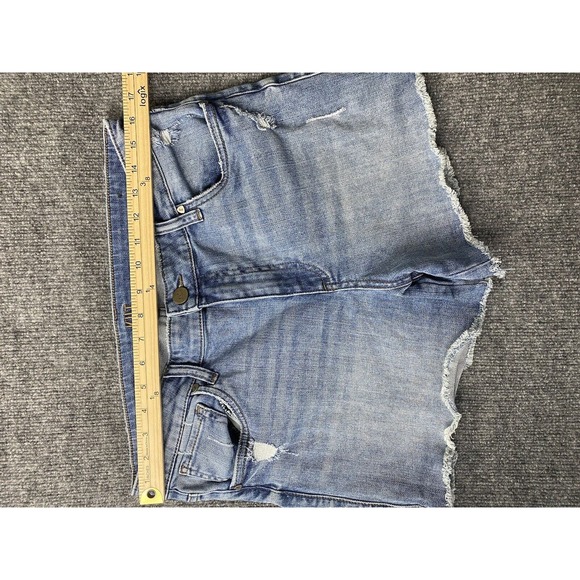 Kut Jean Shorts Womens 12 Light Blue Cutoff Distressed Denim Faded High Rise 90s - Picture 8 of 13